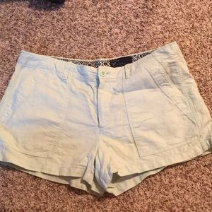 Gap, light mint green color linen shorts